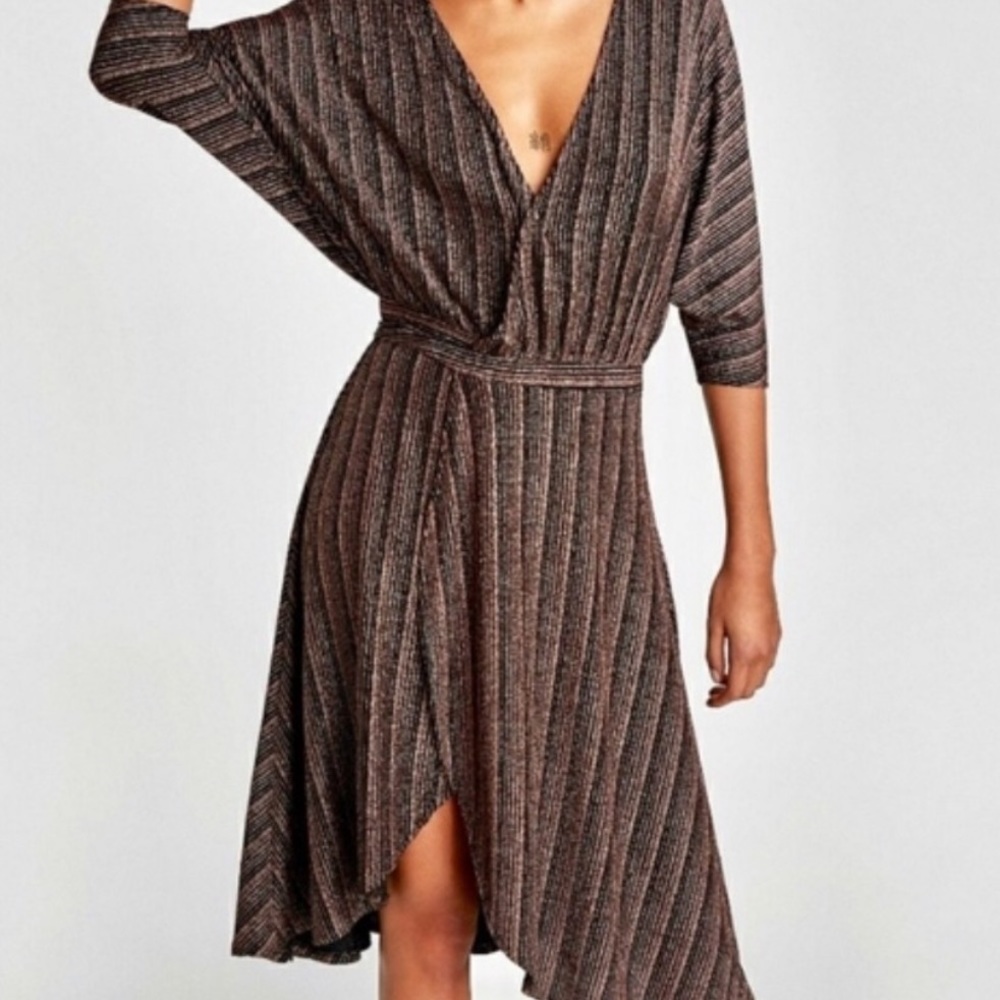 Golden paillette dress